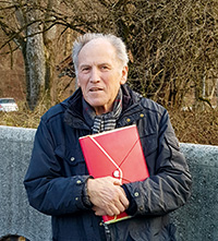 a man holding a bag