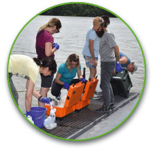 a group of people on a boat