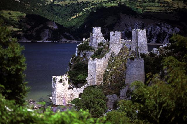 a castle on top of a rock