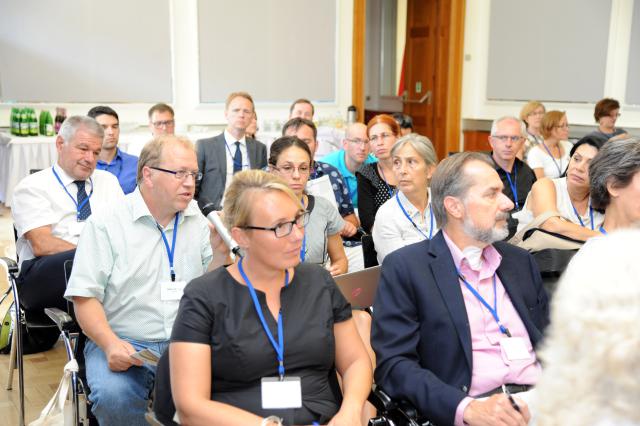 a group of people in a room