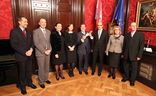 a group of people posing for the camera